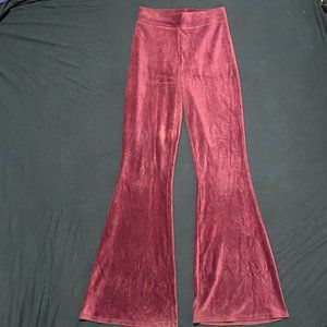 Maroon Corduroy Flair Pants